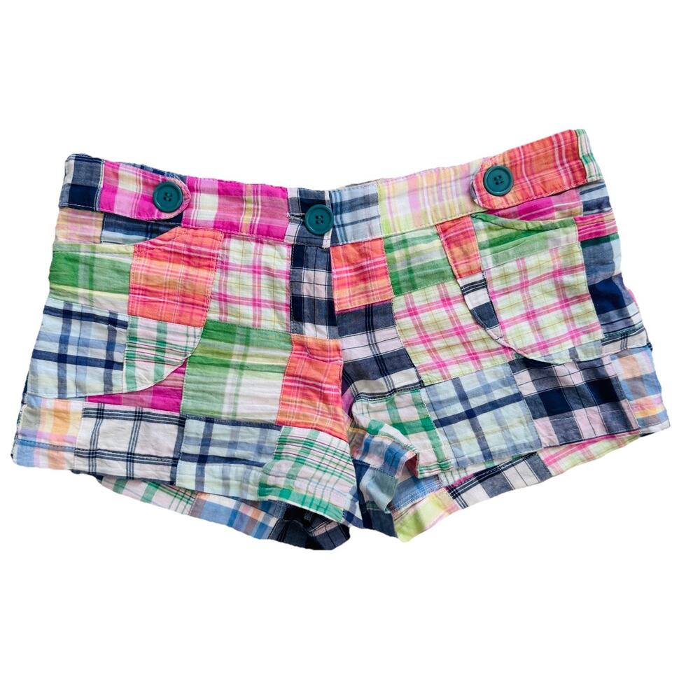 Lucy Lucy Love Patchwork Womens Shorts Sz 9 Y2K Vaca Resort